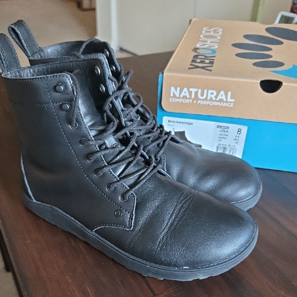 Xero Breckenridge Black Leather Boots EU 38.5